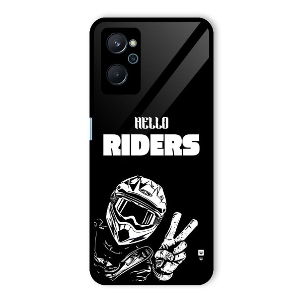 Hello Riders Glass Back Case for Realme 9i