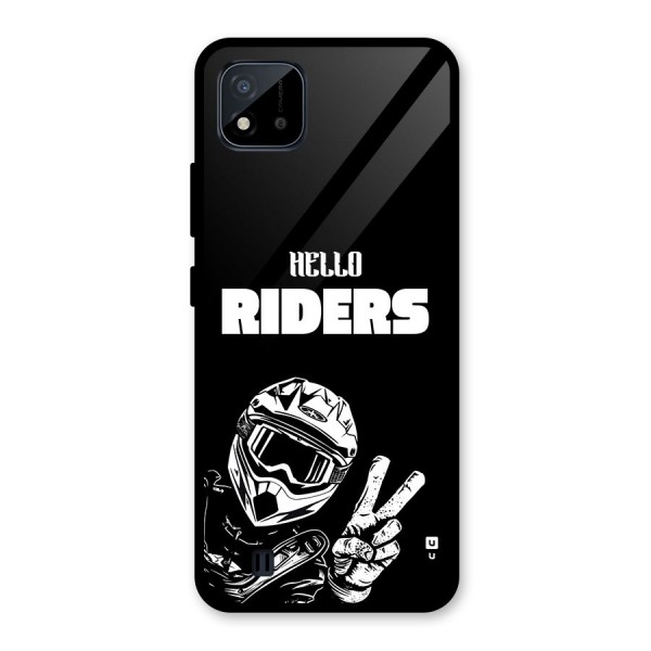 Hello Riders Glass Back Case for Realme C11 2021