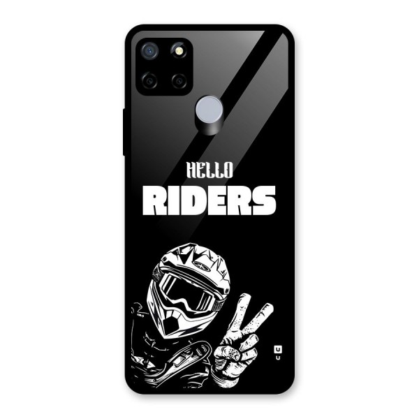 Hello Riders Glass Back Case for Realme C12