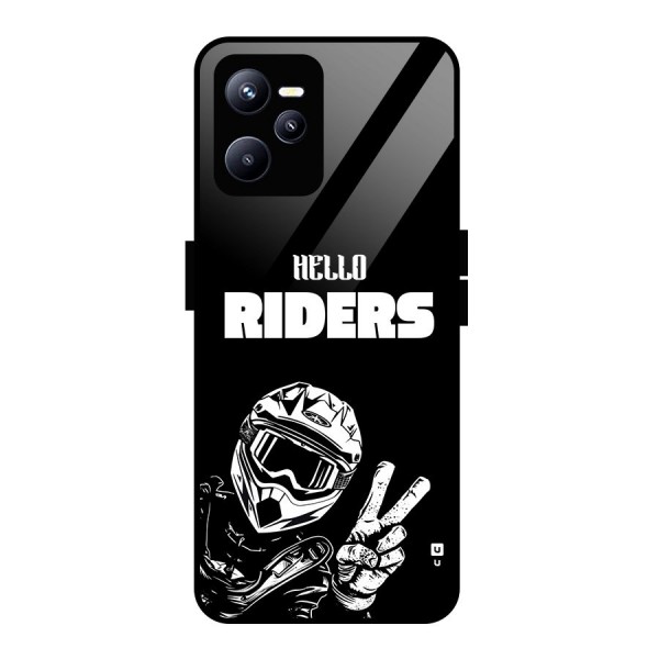 Hello Riders Glass Back Case for Realme C35