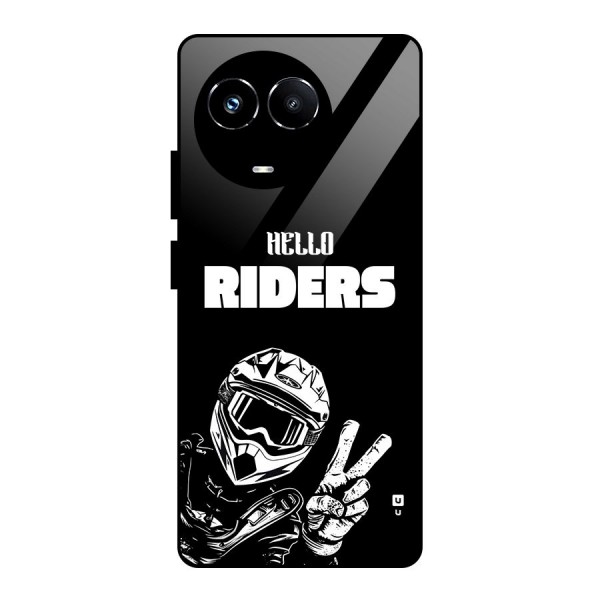 Hello Riders Glass Back Case for Realme Narzo 60X