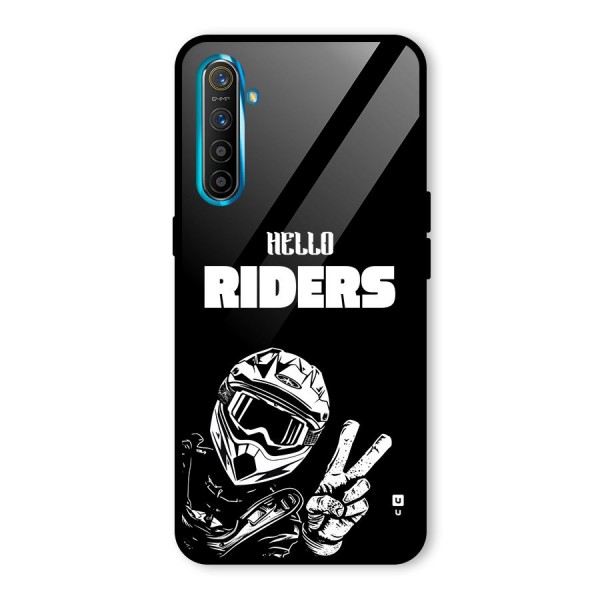 Hello Riders Glass Back Case for Realme X2