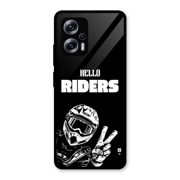 Hello Riders Glass Back Case for Redmi K50i