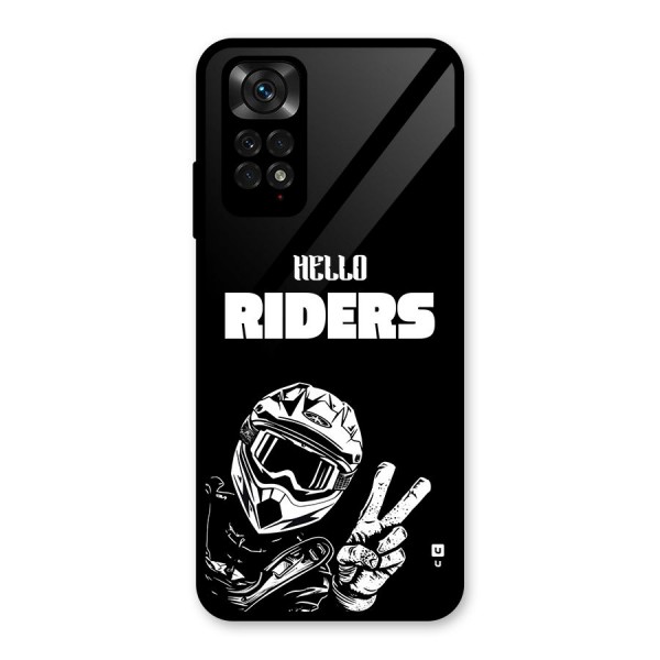 Hello Riders Glass Back Case for Redmi Note 11