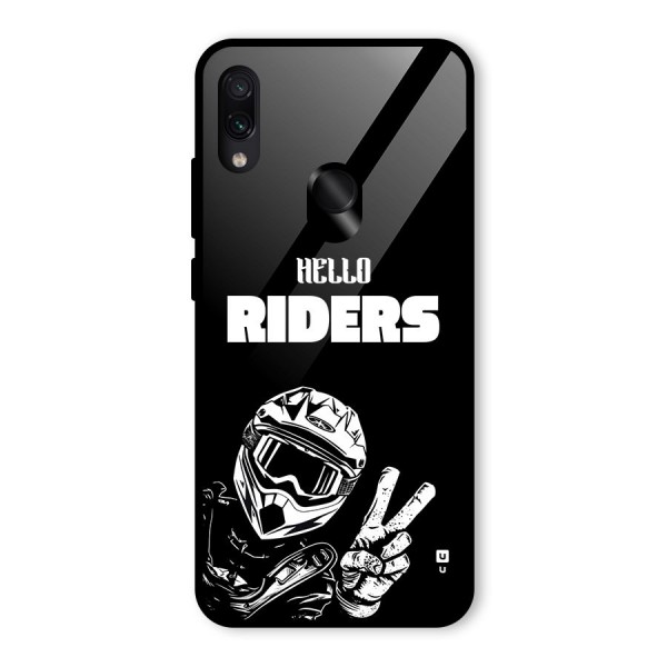 Hello Riders Glass Back Case for Redmi Note 7