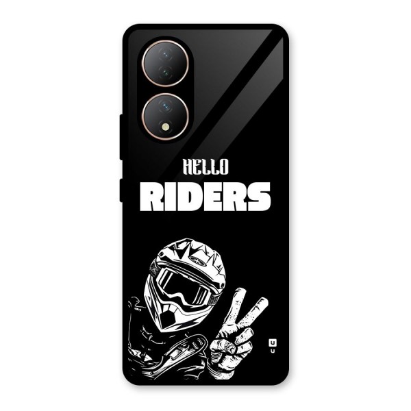 Hello Riders Glass Back Case for Vivo T2