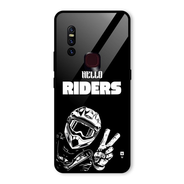 Hello Riders Glass Back Case for Vivo V15