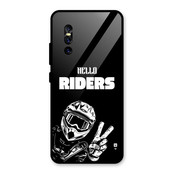 Hello Riders Glass Back Case for Vivo V15 Pro