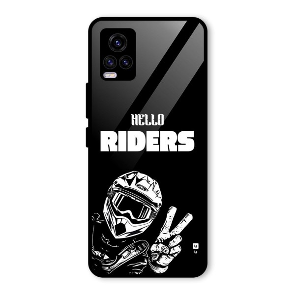 Hello Riders Glass Back Case for Vivo V20