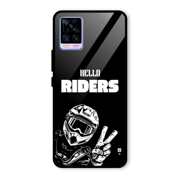 Hello Riders Glass Back Case for Vivo V20 Pro