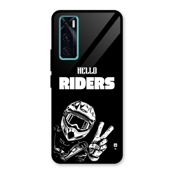 Hello Riders Glass Back Case for Vivo V20 SE