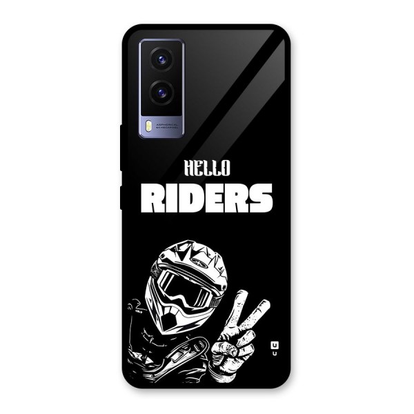 Hello Riders Glass Back Case for Vivo V21e 5G