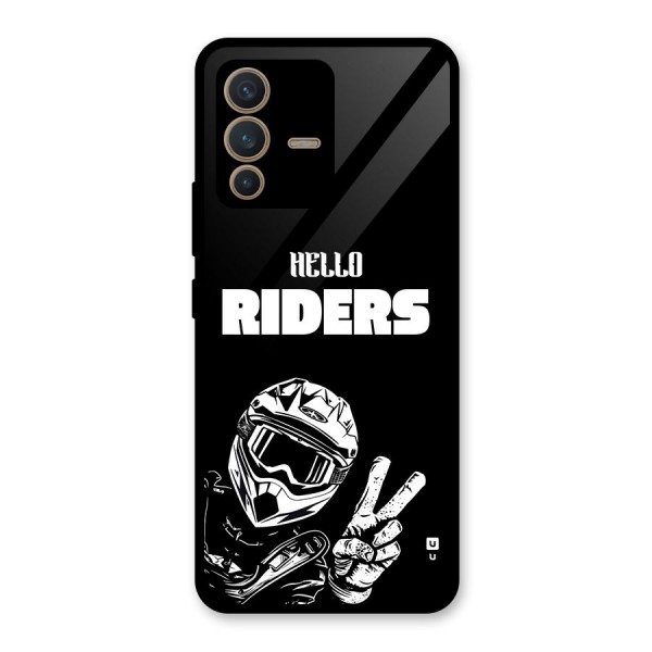 Hello Riders Glass Back Case for Vivo V23 5G