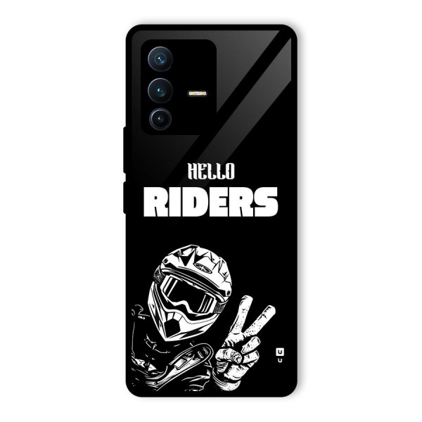 Hello Riders Glass Back Case for Vivo V23 Pro