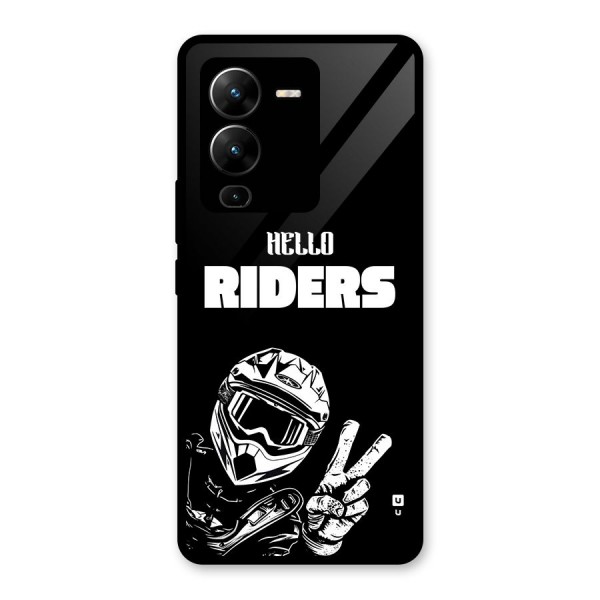 Hello Riders Glass Back Case for Vivo V25 Pro