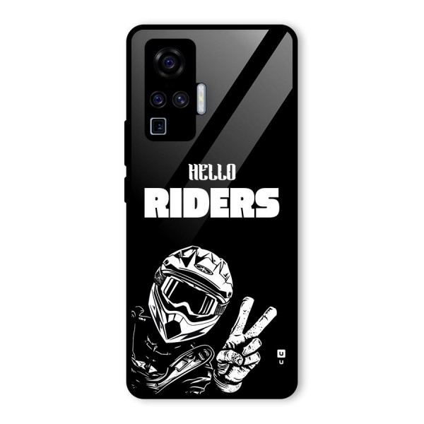 Hello Riders Glass Back Case for Vivo X50 Pro