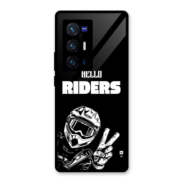 Hello Riders Glass Back Case for Vivo X70 Pro Plus