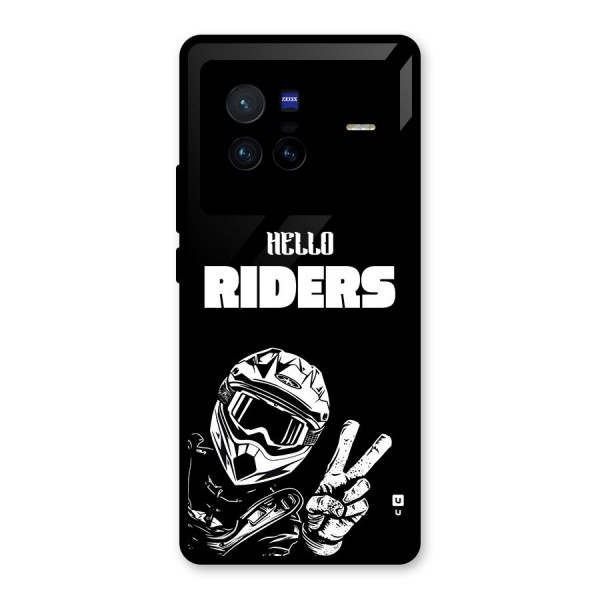 Hello Riders Glass Back Case for Vivo X80