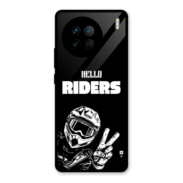 Hello Riders Glass Back Case for Vivo X90