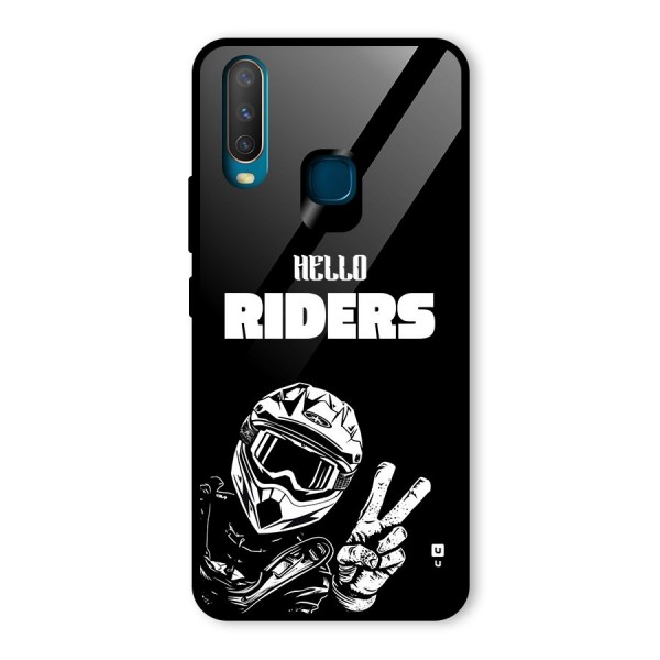 Hello Riders Glass Back Case for Vivo Y12