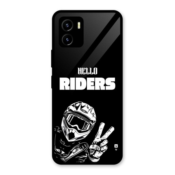 Hello Riders Glass Back Case for Vivo Y15s