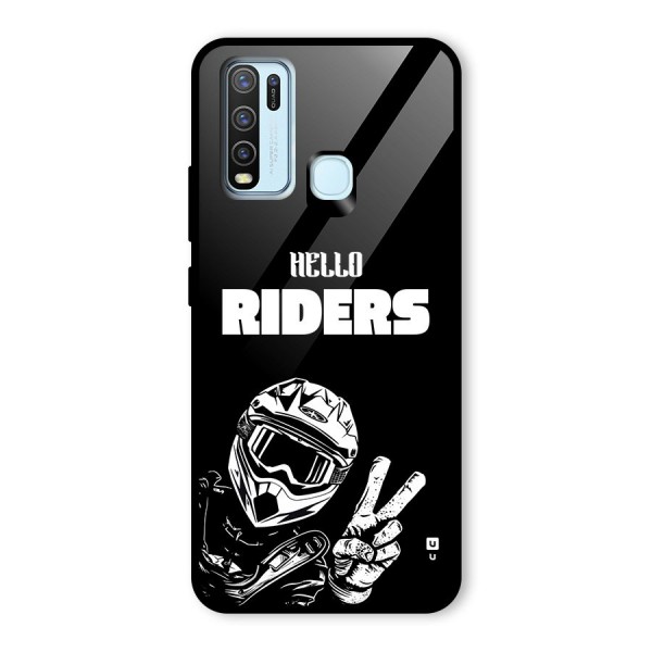 Hello Riders Glass Back Case for Vivo Y30