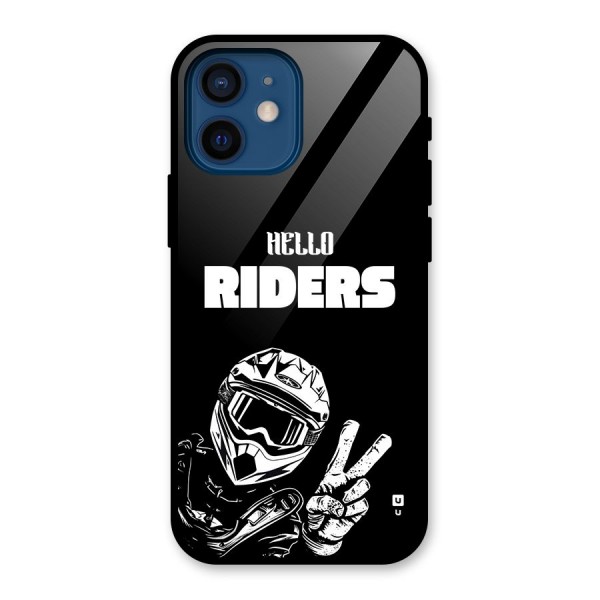 Hello Riders Glass Back Case for iPhone 12 Mini