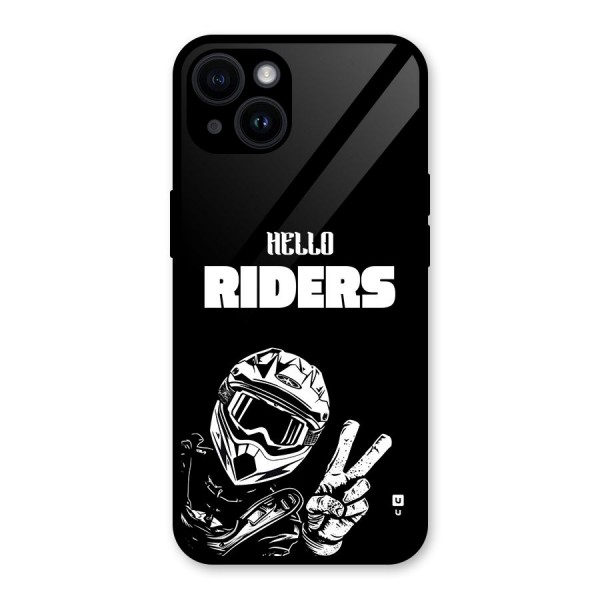 Hello Riders Glass Back Case for iPhone 14