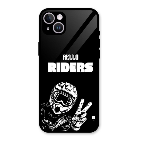 Hello Riders Glass Back Case for iPhone 14 Plus