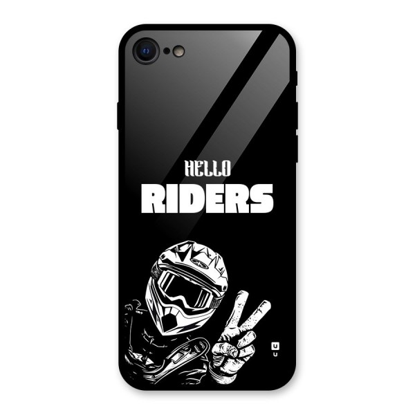 Hello Riders Glass Back Case for iPhone 8