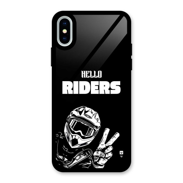 Hello Riders Glass Back Case for iPhone X