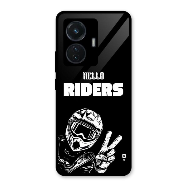 Hello Riders Glass Back Case for iQOO Z6 44W