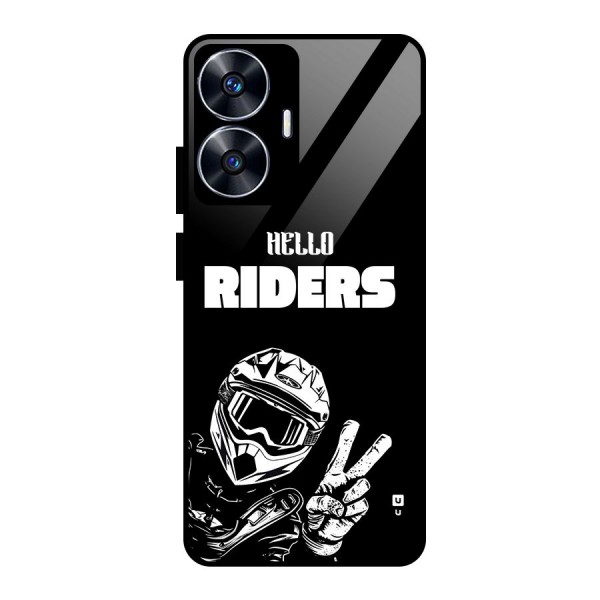 Hello Riders Glass Back Case for realme C55