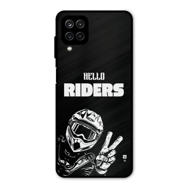 Hello Riders Metal Back Case for Galaxy A12