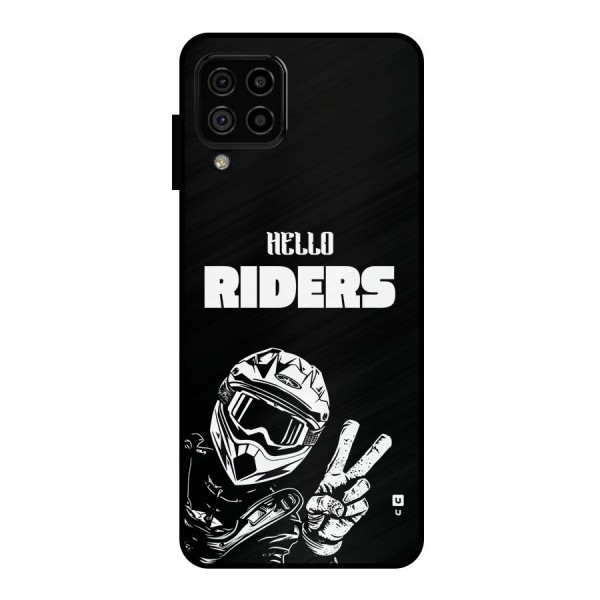 Hello Riders Metal Back Case for Galaxy A22 4G