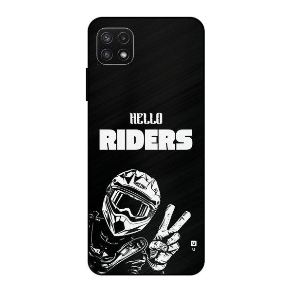 Hello Riders Metal Back Case for Galaxy A22 5G