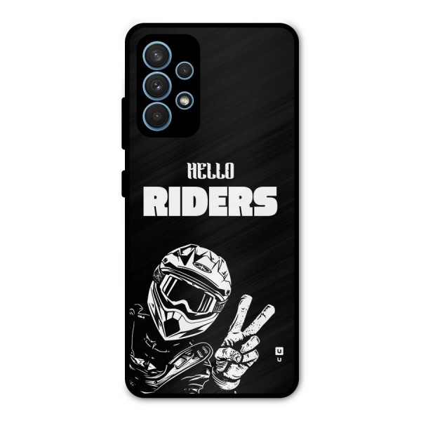 Hello Riders Metal Back Case for Galaxy A32