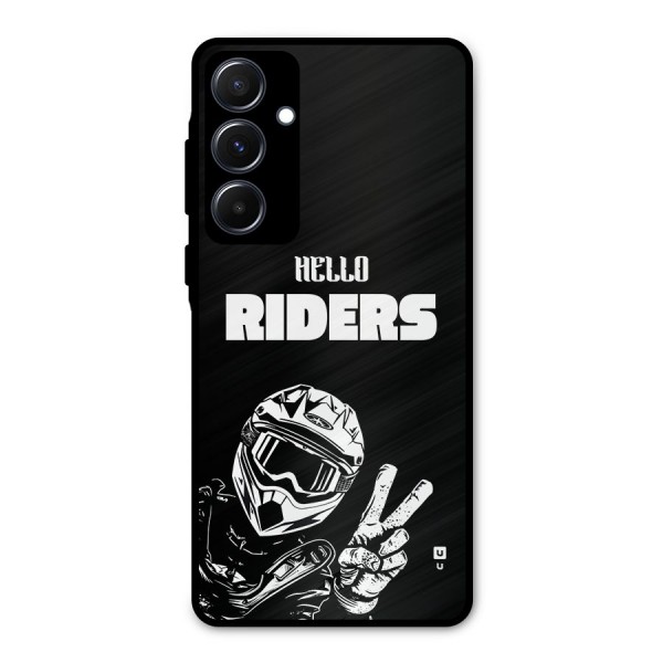 Hello Riders Metal Back Case for Galaxy A55