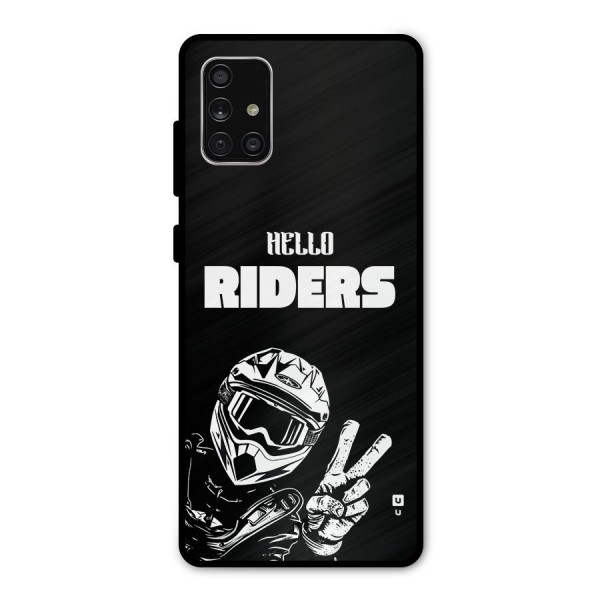 Hello Riders Metal Back Case for Galaxy A71