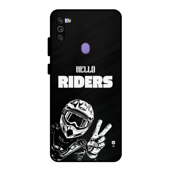 Hello Riders Metal Back Case for Galaxy M11