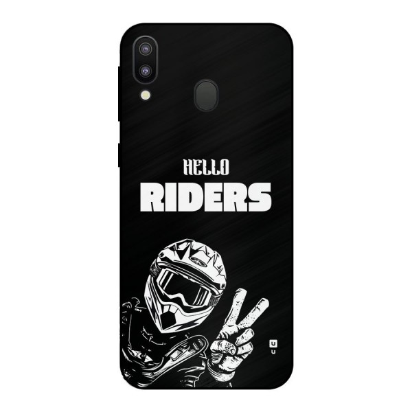 Hello Riders Metal Back Case for Galaxy M20