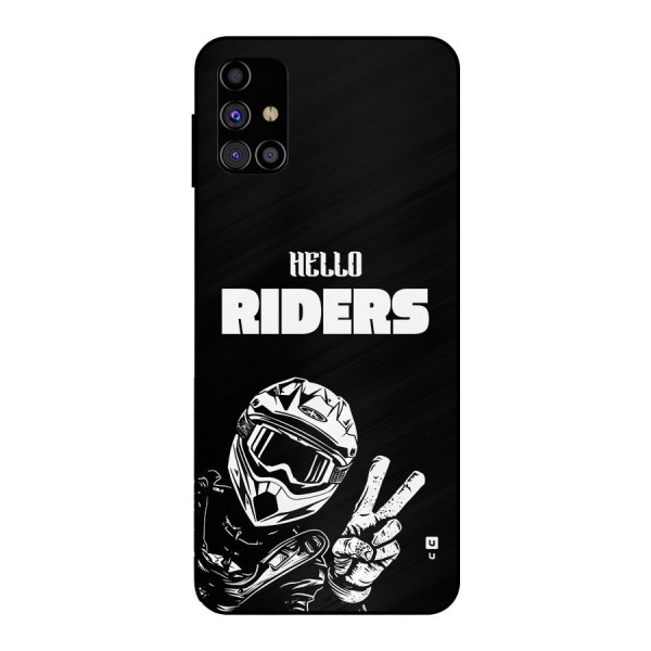 Hello Riders Metal Back Case for Galaxy M31s