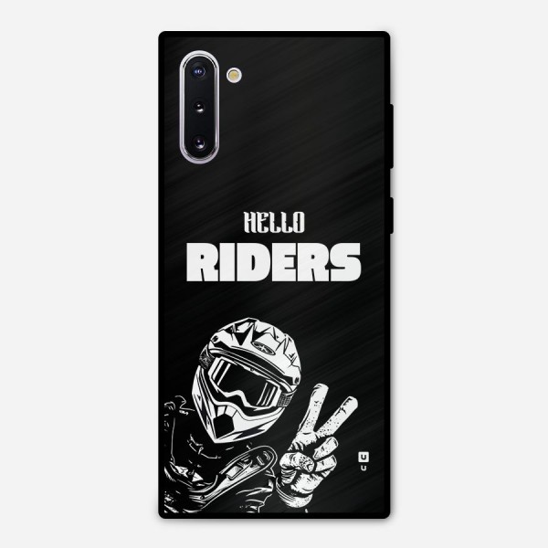 Hello Riders Metal Back Case for Galaxy Note 10