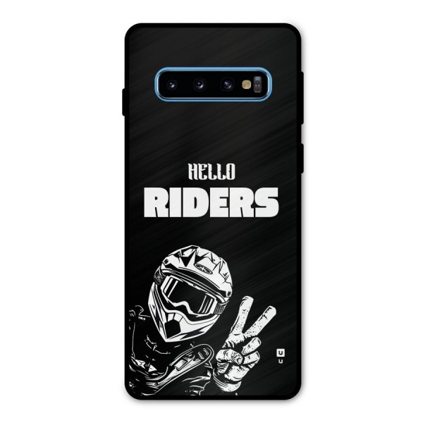 Hello Riders Metal Back Case for Galaxy S10