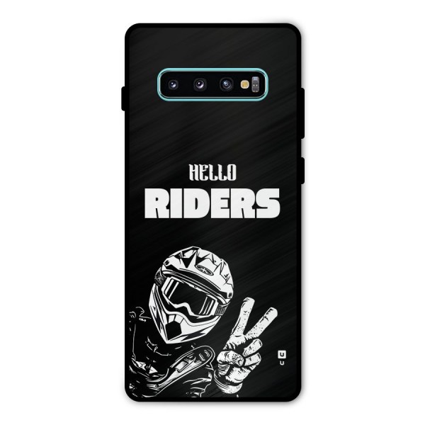 Hello Riders Metal Back Case for Galaxy S10 Plus