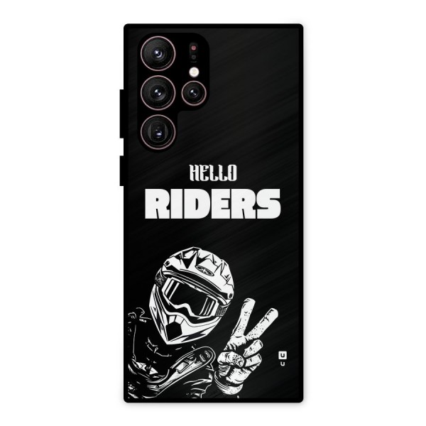 Hello Riders Metal Back Case for Galaxy S22 Ultra 5G