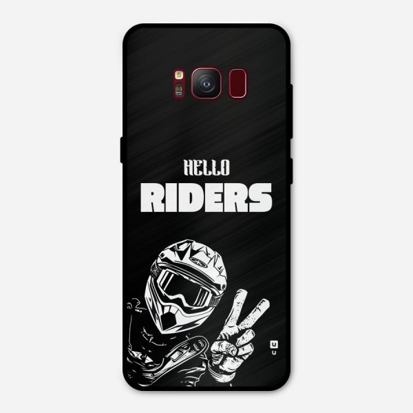 Hello Riders Metal Back Case for Galaxy S8