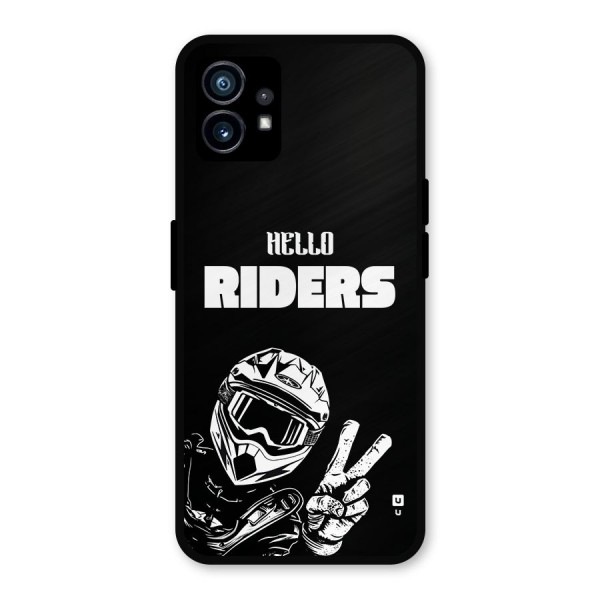 Hello Riders Metal Back Case for Nothing Phone 1