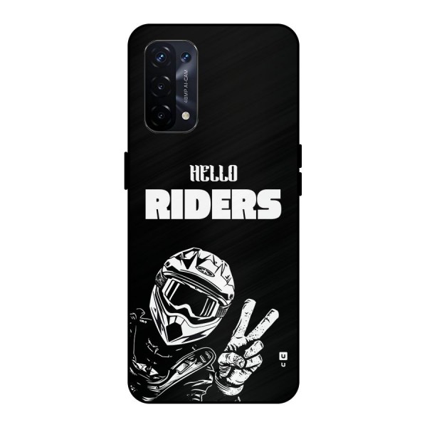 Hello Riders Metal Back Case for Oppo A74 5G