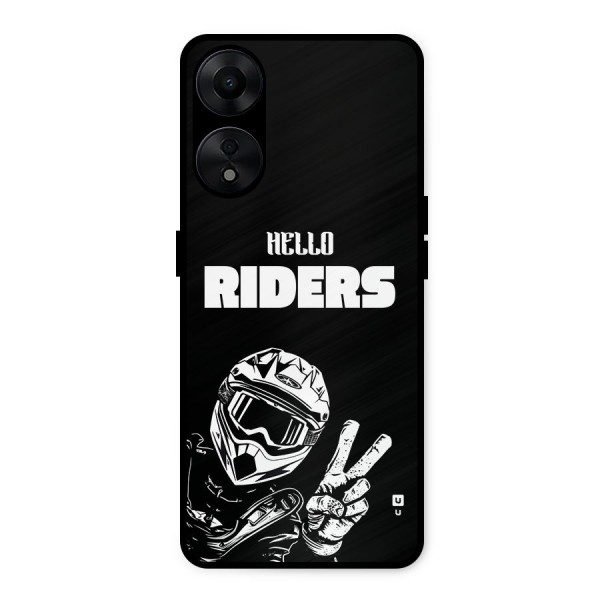 Hello Riders Metal Back Case for Oppo A78 5G